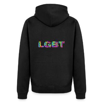 LGBT - Veste à capuche bio Premium Unisexe - noir - Dos - Nico (187cm)