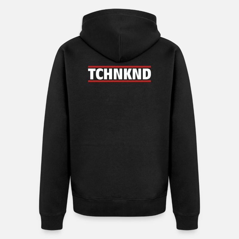 tchnknd - Technokind - Unisex Premium Bio Zip Hoodie - Schwarz