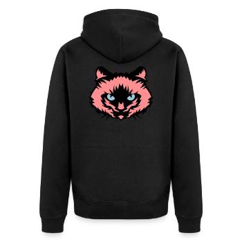 chat tete animal domestique 610 - Veste à capuche bio Premium Unisexe - noir - Dos - Nico (187cm)