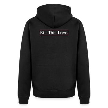 blackpink Pop Love - Veste à capuche bio Premium Unisexe - noir - Dos - Nico (187cm)