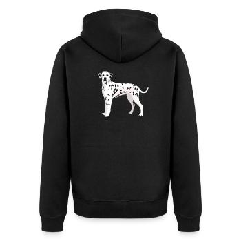 Dalmatien chien propriétaire de chien propriétaire de chien - Veste à capuche bio Premium Unisexe - noir - Dos - Nico (187cm)