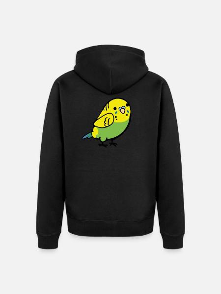 Budgerigar - Unisex Premium Organic Zip Hoodie - black