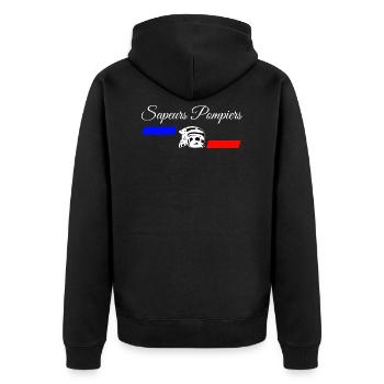 Sapeurs Pompiers De France Drapeau Français - Veste à capuche bio Premium Unisexe - noir - Dos - Nico (187cm)