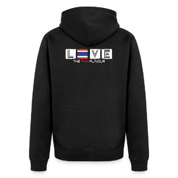 thaïlande thai love bangkok baht thaïlande drapeau - Veste à capuche bio Premium Unisexe - noir - Dos - Nico (187cm)