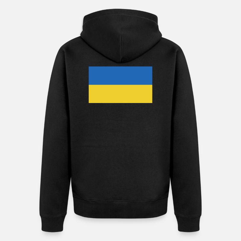 drapeau de l’Ukraine - Veste à capuche bio Premium Unisexe - noir