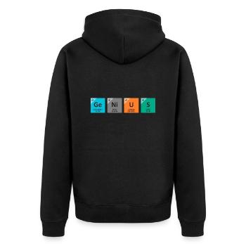 Genie - Unisex Premium Bio Zip Hoodie - Schwarz - Hinten - Nico (187cm)