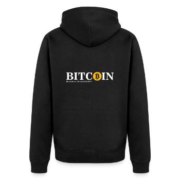 Bitcoin Logo - Crypto Fan - Cryptocurrency Bitcoin - Unisex Premium Organic Zip Hoodie - black - Back - Nico (187cm)