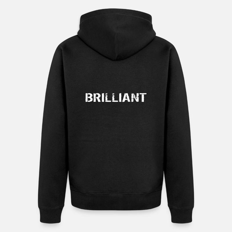 Blanc brillant - Veste à capuche bio Premium Unisexe - noir