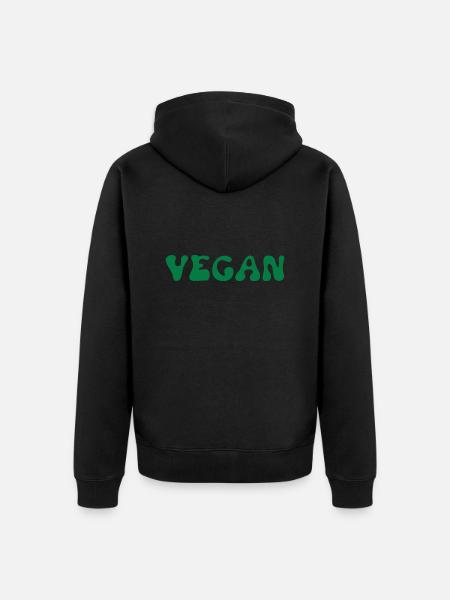 Vegan - Unisex Premium Bio Zip Hoodie - Schwarz
