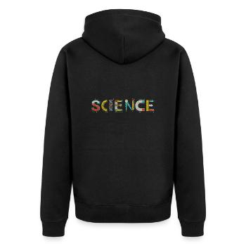 Science Science Scientist Physics Lab DNA - Unisex Premium Organic Zip Hoodie - black - Back - Nico (187cm)