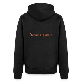 Inspirez et expirez - Veste à capuche bio Premium Unisexe - noir - Dos - Nico (187cm)