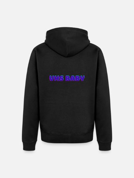 VHS Baby - Unisex Premium Bio Zip Hoodie - Schwarz