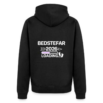 Papy 2026 Danois - Veste à capuche bio Premium Unisexe - noir - Dos - Nico (187cm)