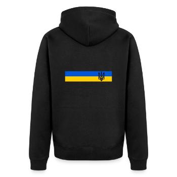 UKRAINE Sportive - Veste à capuche bio Premium Unisexe - noir - Dos - Nico (187cm)