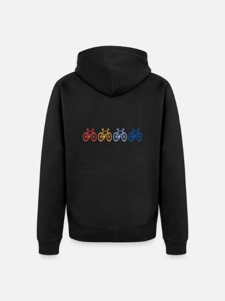 Fahrrad Retro Bike Vintage - Unisex Premium Bio Zip Hoodie - Schwarz