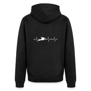 Tronçonneuse Heartbeat Forest Workers Craft - Veste à capuche bio Premium Unisexe - noir - Dos - Nico (187cm)