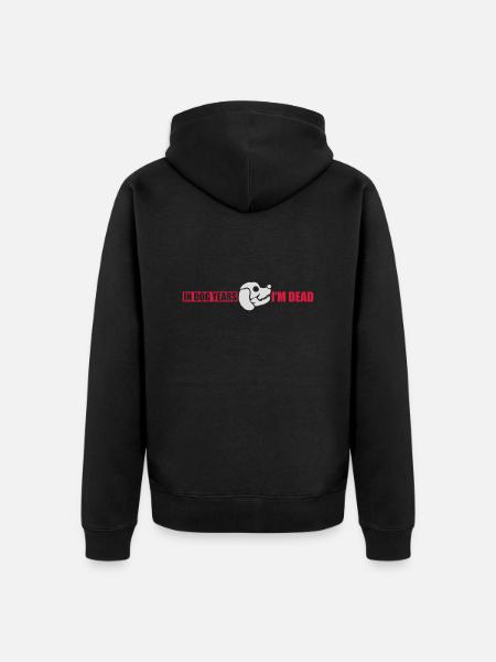 in dog years Dead - Unisex Premium Bio Zip Hoodie - Schwarz