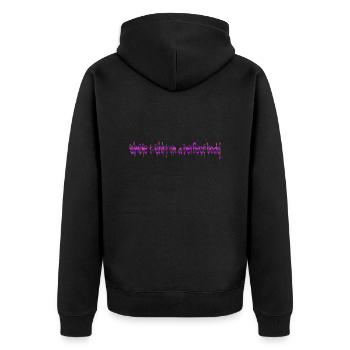 Simple T shirt perfect body - Unisex Premium Organic Zip Hoodie - black - Back - Nico (187cm)