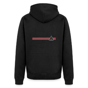 anchor - Unisex Premium Organic Zip Hoodie - black - Back - Nico (187cm)