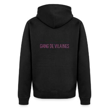 Gang de vilaines - Veste à capuche bio Premium Unisexe - noir - Dos - Nico (187cm)