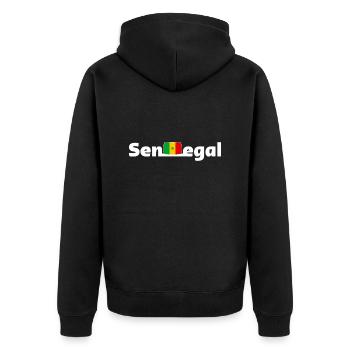 Sénégal - Veste à capuche bio Premium Unisexe - noir - Dos - Nico (187cm)