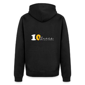 Jahrgang 2014 Lustig 10 Jahre Bday Männer Frauen - Unisex Premium Bio Zip Hoodie - Schwarz - Hinten - Nico (187cm)