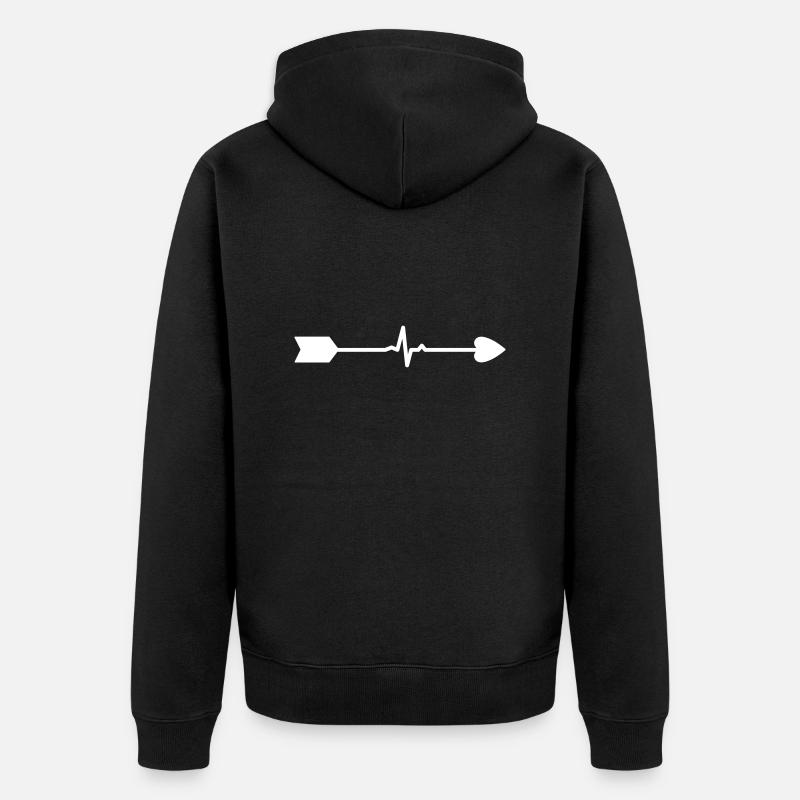 Flèche pour amoureux - Veste à capuche bio Premium Unisexe - noir