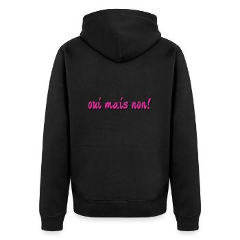 oui mais non - Veste à capuche bio Premium Unisexe - noir - Dos - Nico (187cm)