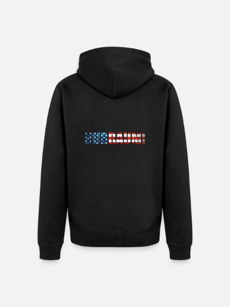 Hubraum - Unisex Premium Bio Zip Hoodie - Schwarz