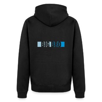 Big Bro Logo Bar - Veste à capuche bio Premium Unisexe - noir - Dos - Nico (187cm)