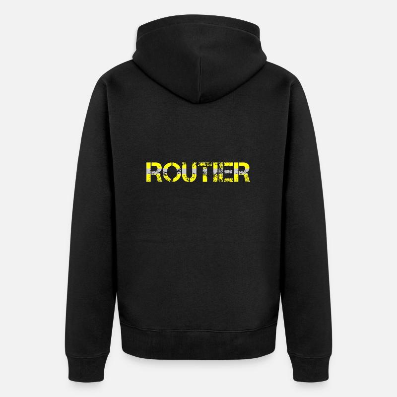 Routier Gillet jaune - Veste à capuche bio Premium Unisexe - noir