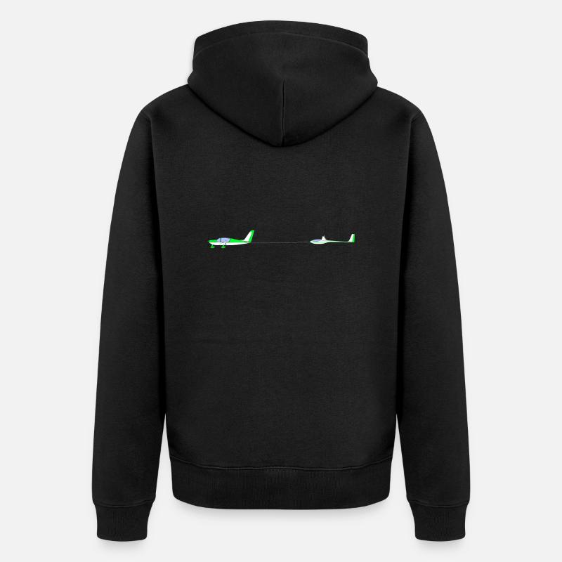 Tracteurs avion avion planeur - Veste à capuche bio Premium Unisexe - noir