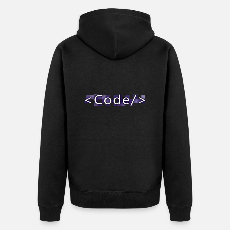 Code style (purple) - Veste à capuche bio Premium Unisexe - noir