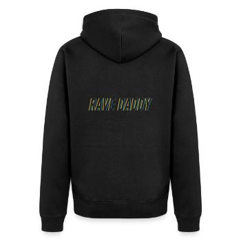 Rave Daddy Party Daddy Celebration Papa - Veste à capuche bio Premium Unisexe - noir - Dos - Nico (187cm)