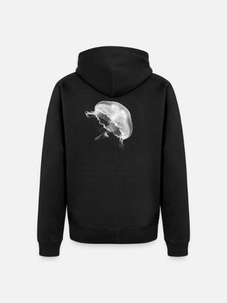 jellyfish - Unisex Premium Organic Zip Hoodie - black