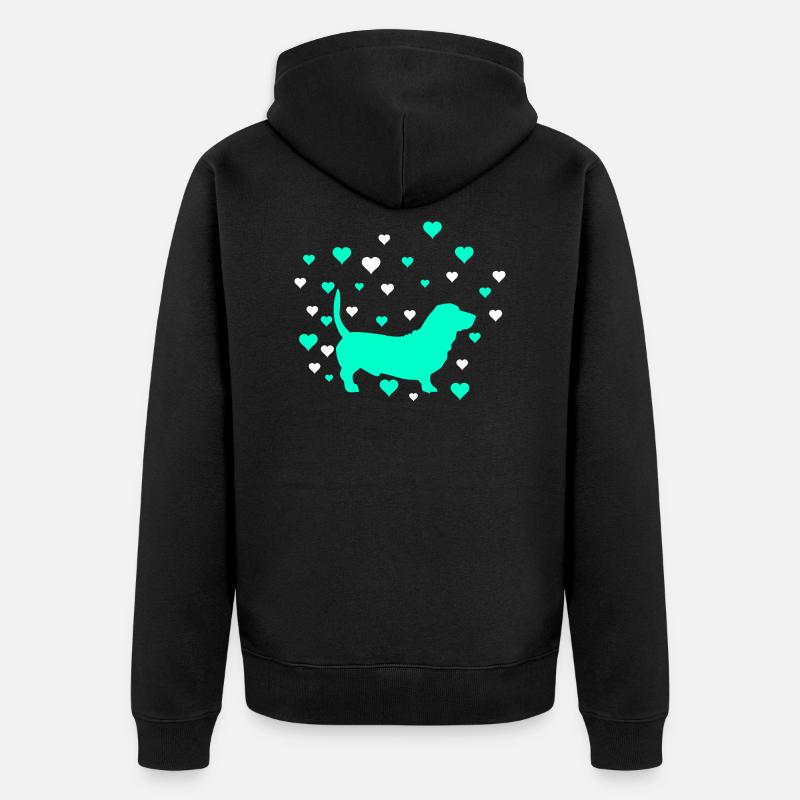 teckel - Veste à capuche bio Premium Unisexe - noir