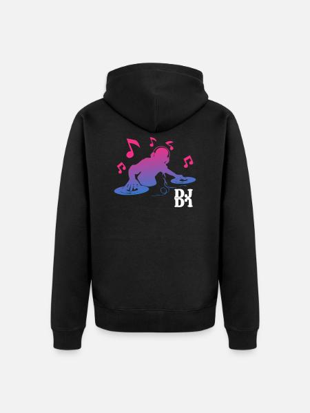 DJ Neonlights - Veste à capuche bio Premium Unisexe - noir