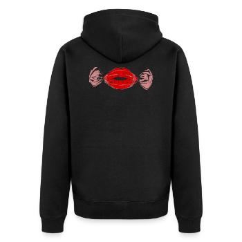 Bonbon - Veste à capuche bio Premium Unisexe - noir - Dos - Nico (187cm)