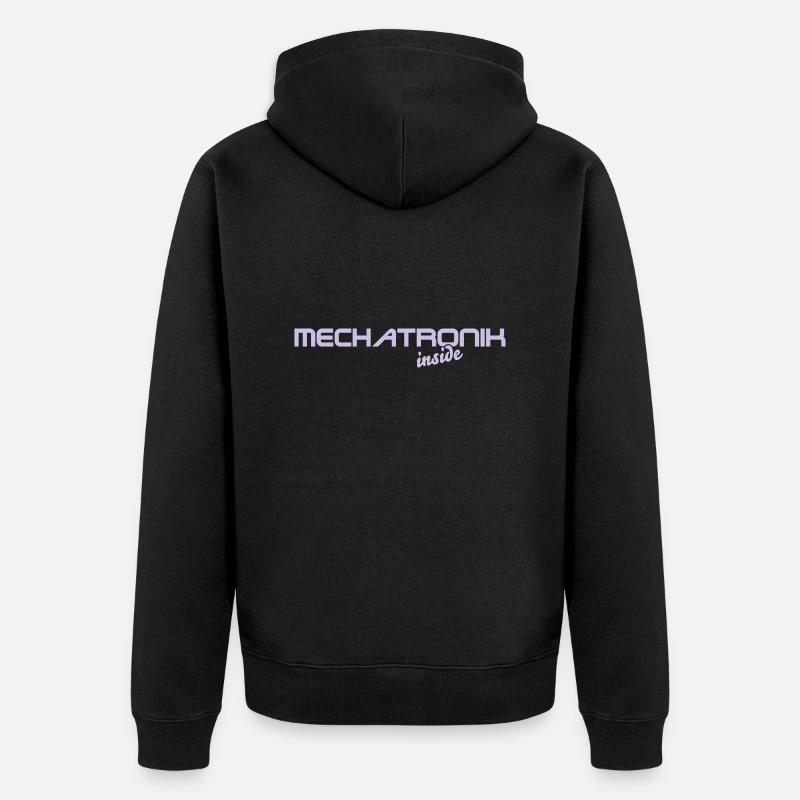 mechatronik inside 2 - Unisex Premium Bio Zip Hoodie - Schwarz