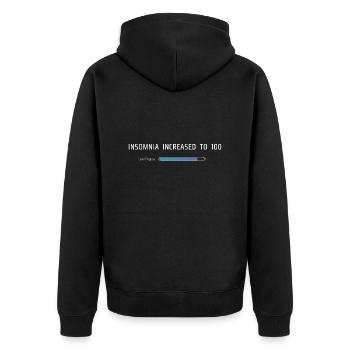 L’insomnie a augmenté à 100 - Veste à capuche bio Premium Unisexe - noir - Dos - Nico (187cm)