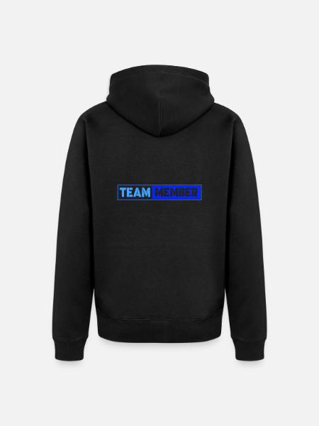 Team Member - Unisex Premium Organic Zip Hoodie - black