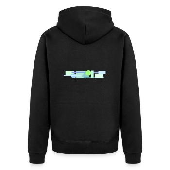 Form - Unisex Premium Organic Zip Hoodie - black - Back - Nico (187cm)