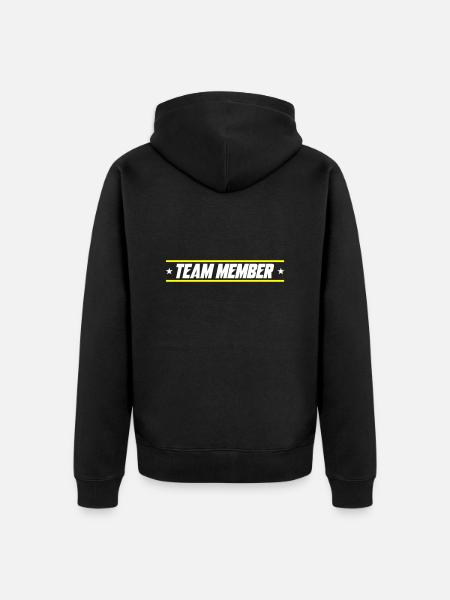 Team Member - Unisex Premium Organic Zip Hoodie - black