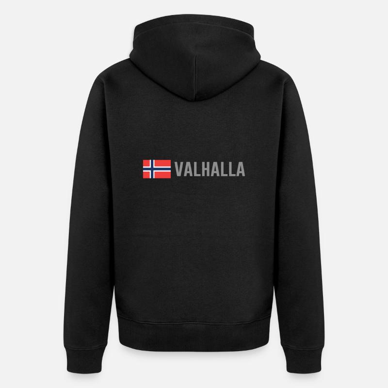 Viking Norvège Valhalla - Veste à capuche bio Premium Unisexe - noir