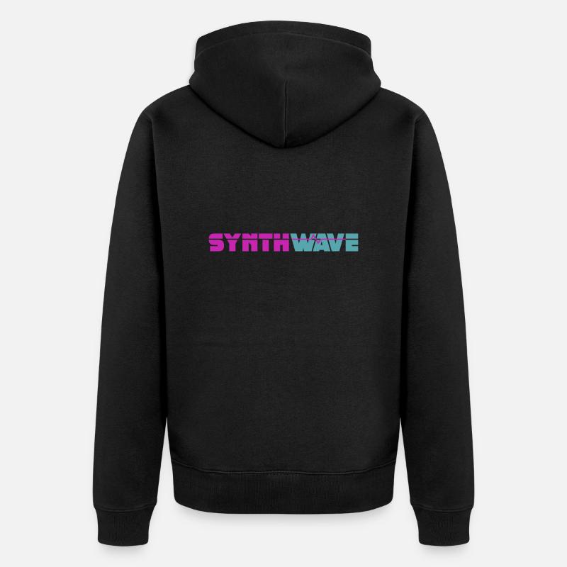 Synthwave - Veste à capuche bio Premium Unisexe - noir