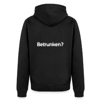 Drunk? - Unisex Premium Organic Zip Hoodie - black - Back - Nico (187cm)