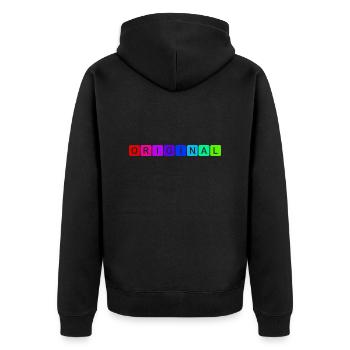 Original - Unisex Premium Organic Zip Hoodie - black - Back - Nico (187cm)