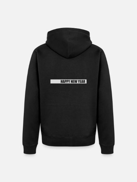Citation Bonne année - Veste à capuche bio Premium Unisexe - noir