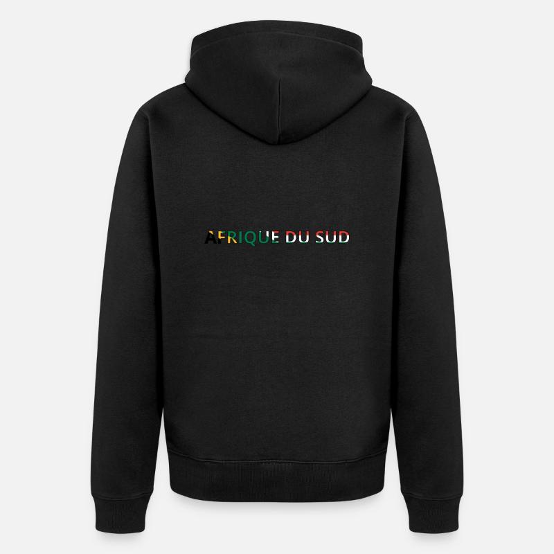 Drapeau Afrique du Sud - Veste à capuche bio Premium Unisexe - noir
