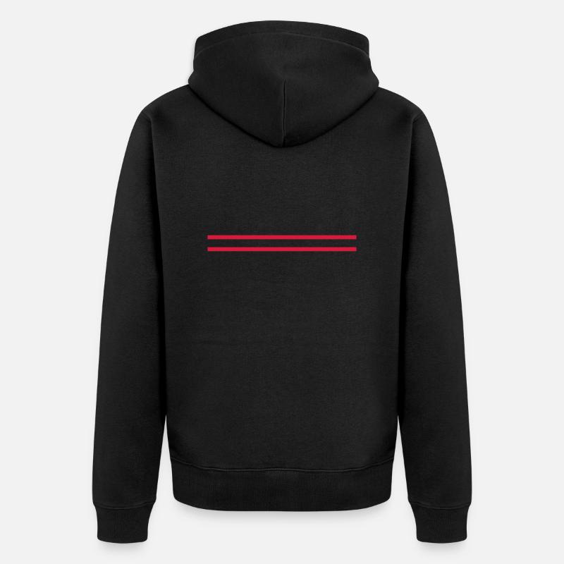 Ligne - Veste à capuche bio Premium Unisexe - noir